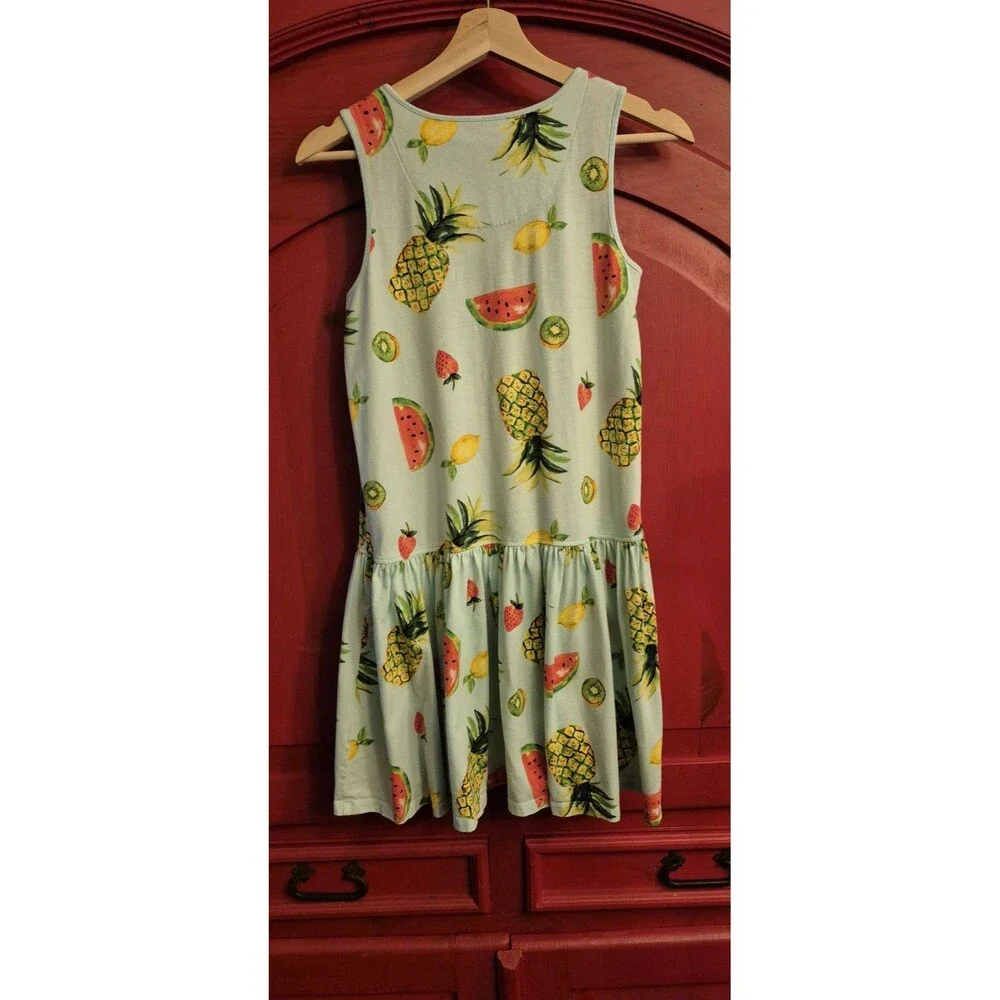 Lands End Childs Large Summer Fruit Themed Dress. Watermelon Sundress School EUC